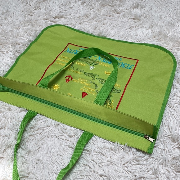 ๐HP๐ St. Martin Embroidered Beach Tote NWOT ๐ Green - Picture 4 of 11